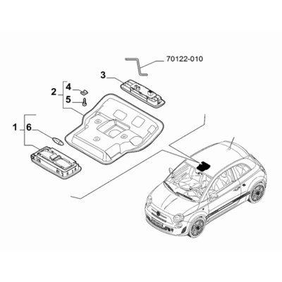 FIAT Abarth 695 2012-Present Inner Lighting Screw