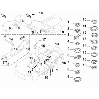 FIAT 124 Spider 2017-2020 Insulation And Padding Plug