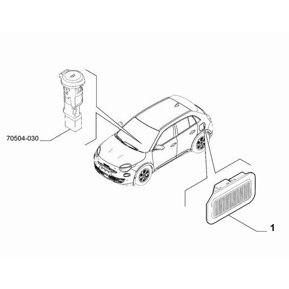 FIAT 600 2023-Present Inner Lighting Bulb