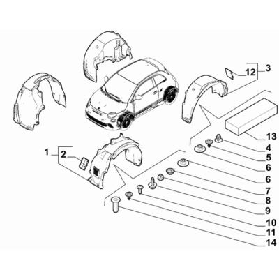 FIAT Abarth 500e 2023-Present Guards Screw