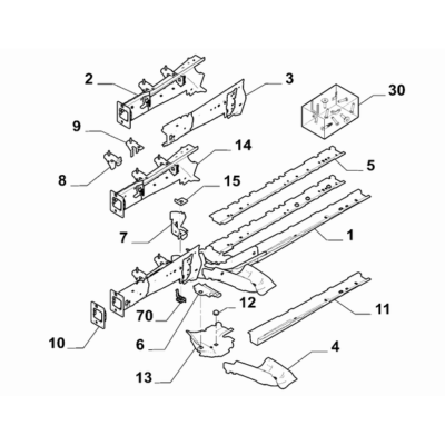 FIAT Doblo 2023-Present Bodyshell,Structure (Front Part) Support