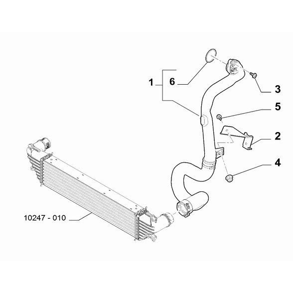 FIAT 500L 2012-2022 Heat Exchanger Pipeline Seal Gasket