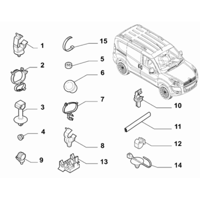 FIAT Doblo 2011-2022 Cable Set Fixings Clip