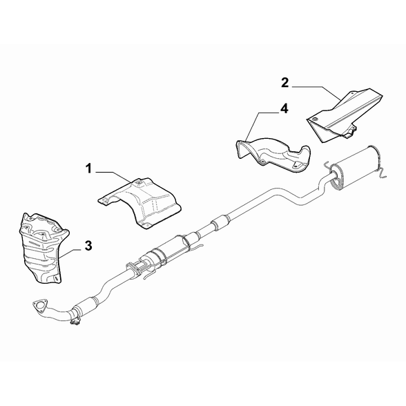 FIAT Abarth Punto Evo 2010-2013 Exhaust Piping Protection