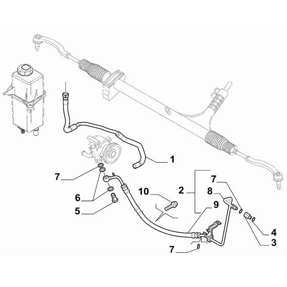 FIAT Ducato 2006-2020 Power Steering Hydraulic System Seal Gasket