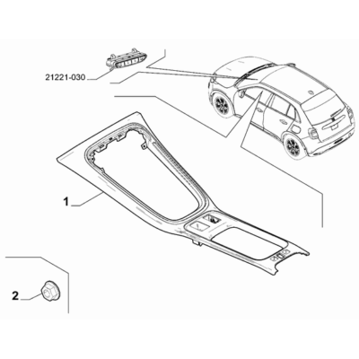 FIAT 600 2023-Present Transmission Outer Controls Nut