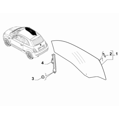 FIAT Abarth 500e 2023-Present Side Front Doors Pad