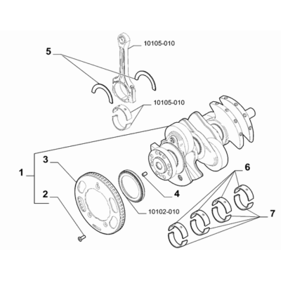 FIAT 500 2016-Present Crankshaft And Flywheel Crankshaft