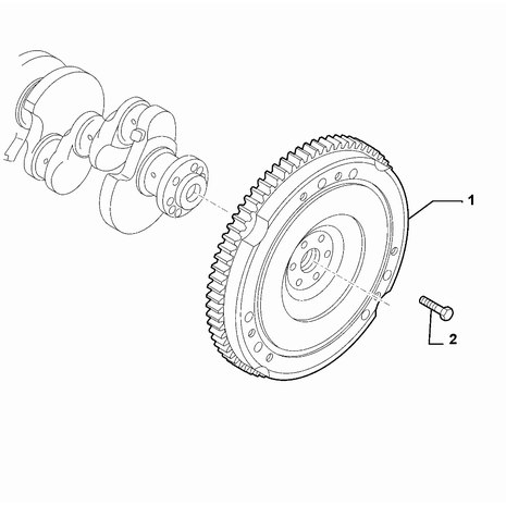 FIAT Abarth Punto Evo 2010-2013 Crankshaft And Flywheel Flywheel