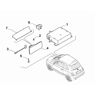 FIAT 500e 2013-Present Car Radio Devices Screw