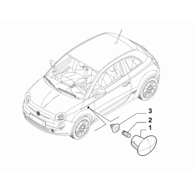 FIAT 500 2007-2016 Signalling Devices Side Lamp