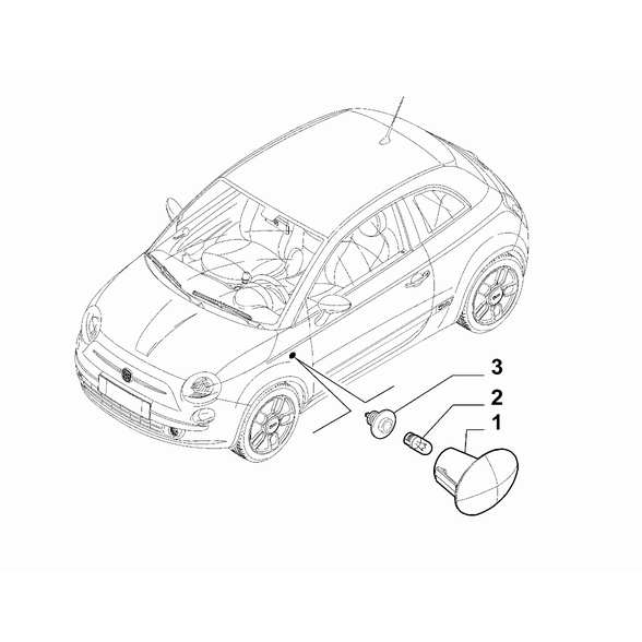 FIAT 500 2007-2016 Signalling Devices Bulb Holder