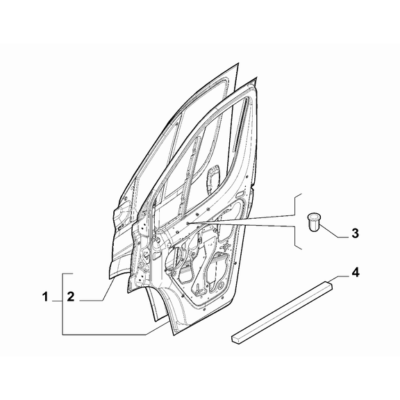 FIAT Ducato 2006-2020 Side Front Doors Rivet