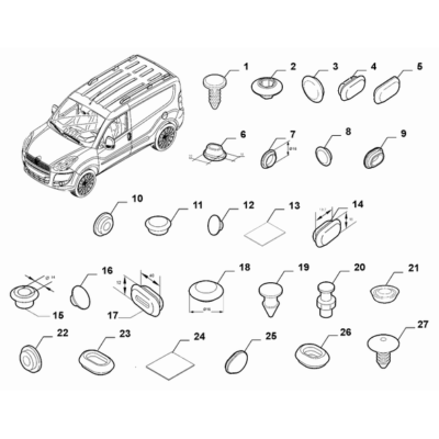 FIAT Doblo 2011-2022 Isolations And Paddings Plug