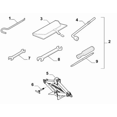 FIAT 124 Spider 2017-2020 Tools Lever