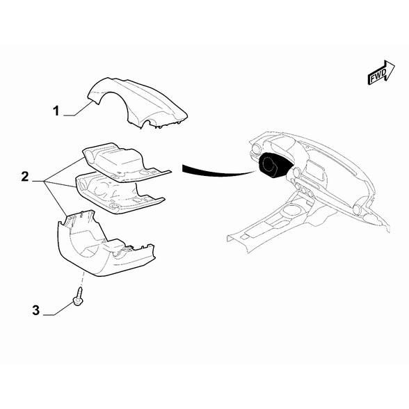 FIAT 124 Spider 2017-2020 Instrument Panel Screw