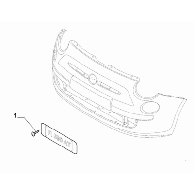 FIAT 500 2007-2016 Front Bumper Screw