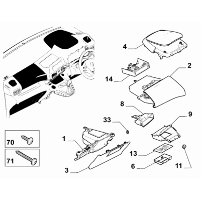 FIAT Doblo 2023-Present Instrument Panel Support