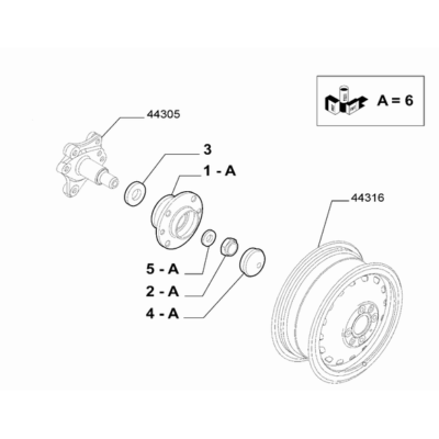 FIAT 500 2007-2016 Rear Stub Shaft Plane Washer