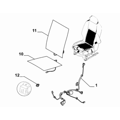 FIAT Doblo 2023-Present Front Seats Electric Cable