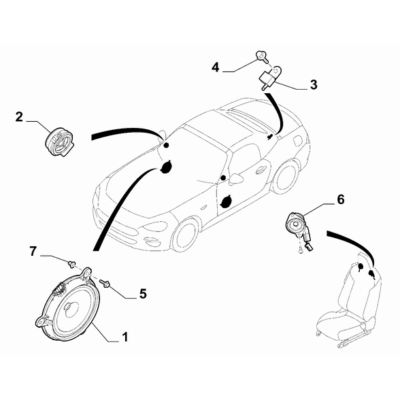 FIAT 124 Spider 2017-2020 Car Radio Devices Loud Speaker