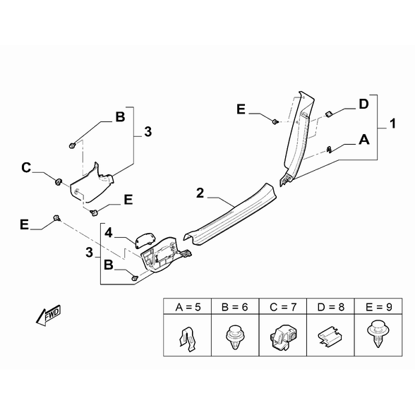 FIAT 124 Spider 2017-2020 Interior Trim Pin
