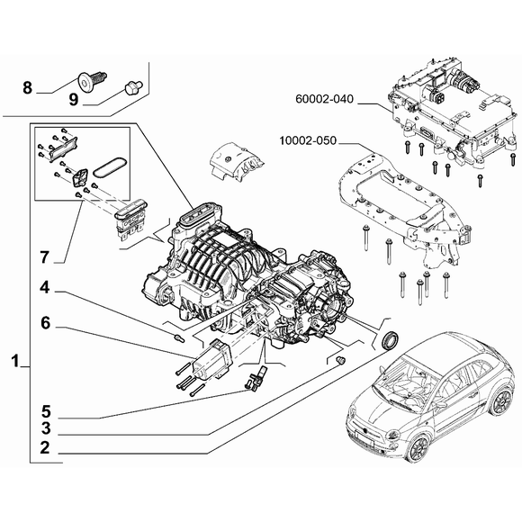 FIAT 500e 2013-Present Motore Elettrico Hv Screw