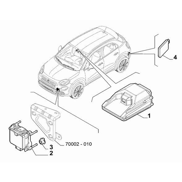 FIAT 500X 2016-Present Signalling Devices Electronic Control Unit