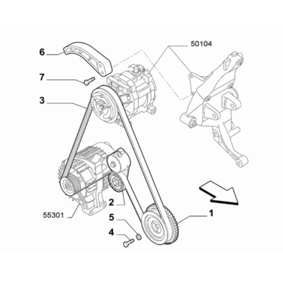 FIAT Abarth 595 2012-Present Miscellaneous Controls (Belts And Pulleys) Screw
