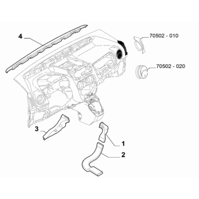 FIAT Fiorino 2007-2021 Instrument Panel Ornament