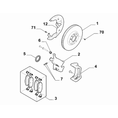 FIAT Doblo 2023-Present Front Wheel Brakes Pad-Set