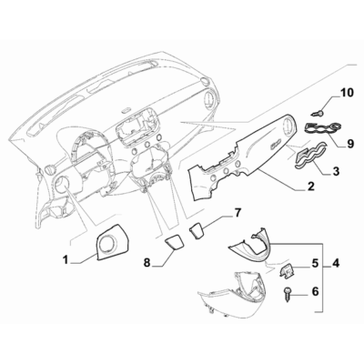 FIAT 500 2007-2016 Instrument Panel Type Plate