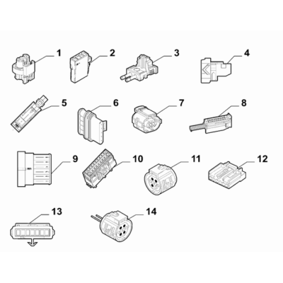FIAT 500 2007-2016 Cable Assembly Connectors Connector Kit