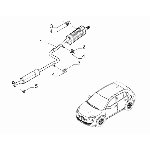 FIAT 600 2023-Present Exhaust Piping Seal Gasket