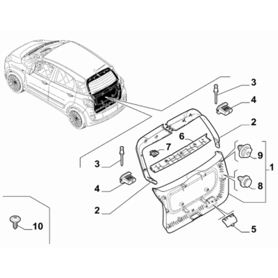 FIAT 500L 2012-2022 Back Door Plug