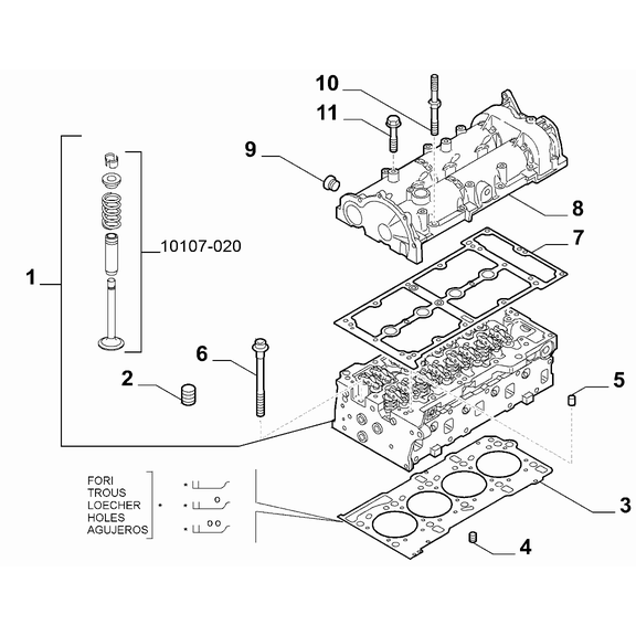 FIAT Fiorino 2007-2021 Crankcase And Cylinder Head Screw