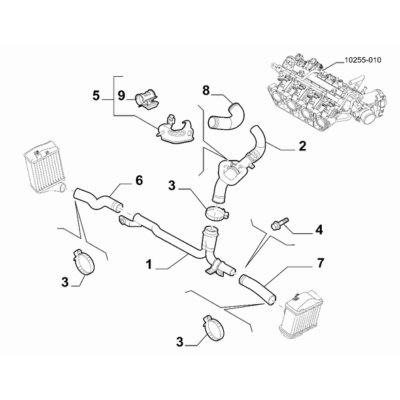 FIAT Abarth 695 2012-Present Heat Exchanger Pipeline Sleeve