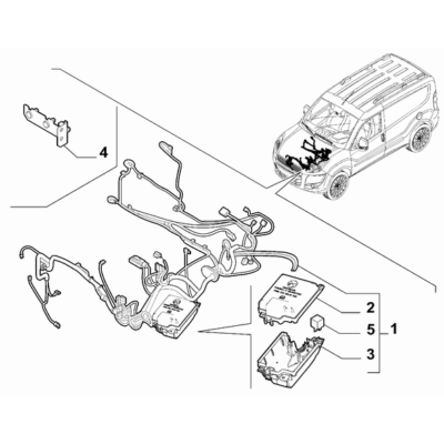 FIAT Doblo 2011-2022 Cable Harness (Front) Relay