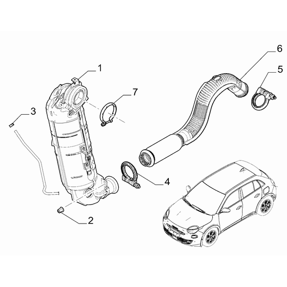 FIAT 600 2023-Present Exhaust Piping Nut
