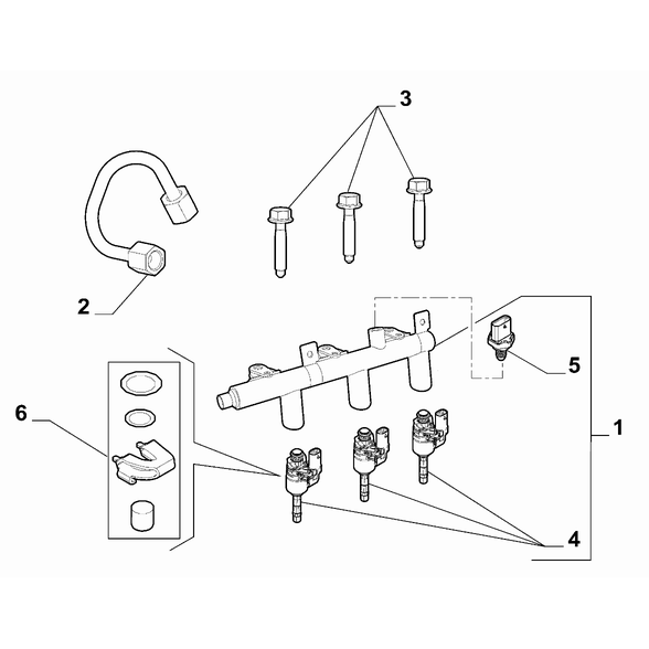 FIAT 500X 2016-Present Fuel Injection System Seal Kit