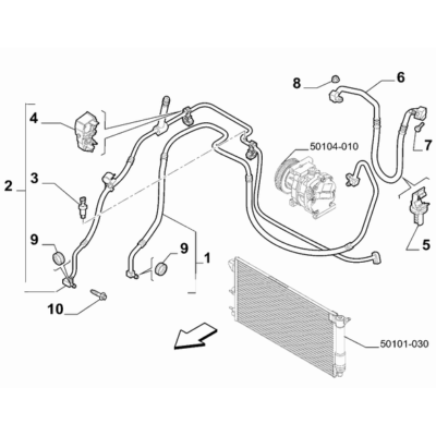 FIAT Abarth 695 2012-Present Ventilation And Heating Seal Gasket