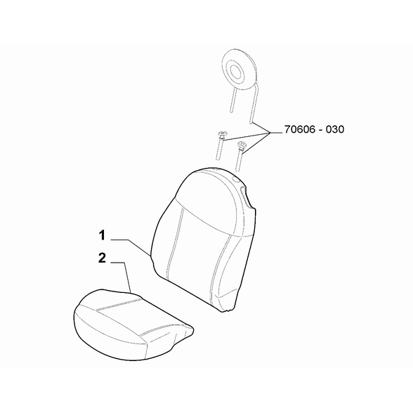 FIAT 500 2007-2016 Front Seats Padding