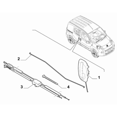 FIAT Fiorino 2022-Present Sliding Doors Strap