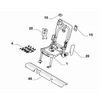 FIAT Doblo 2023-Present Rear Seat Framing