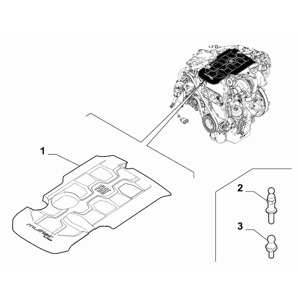 FIAT 124 Spider 2017-2020 Frame Guards Pin