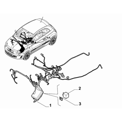 FIAT 500e 2013-Present Cable Harness (Front) Fuse
