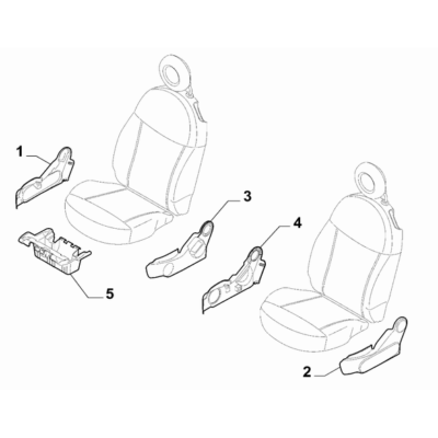 FIAT 500 2007-2016 Front Seats Covering
