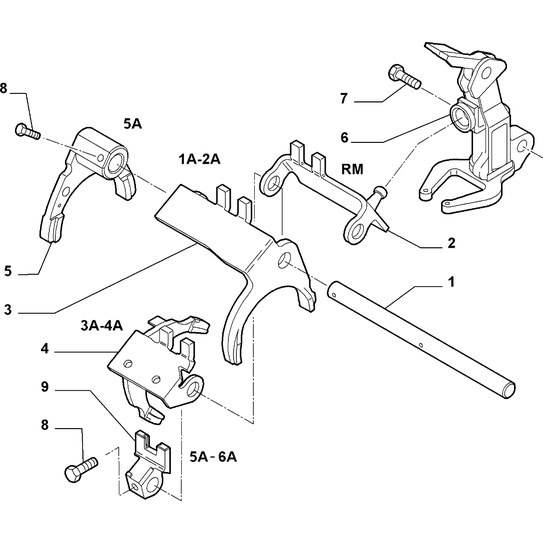 FIAT 500 2016-Present Transmission Inner Controls Dog