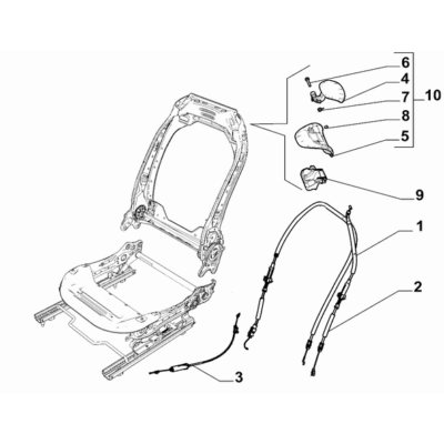 FIAT 500e 2013-Present Front Seats Ornament