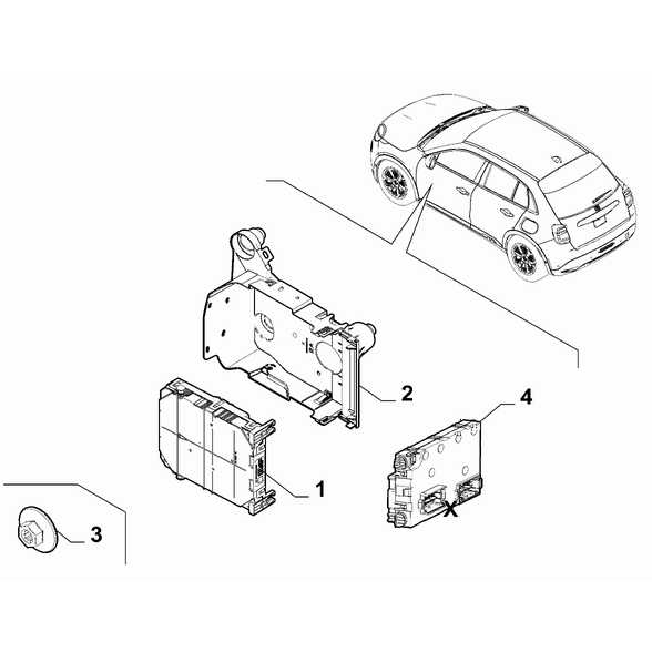 FIAT 600 2023-Present Interconnection And Remote Control Switch Nut